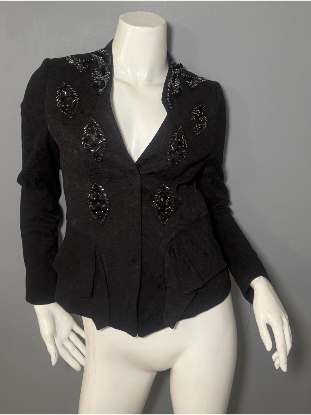 Women's Black Embellished Tailored Blazer